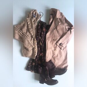 Ralph Lauren Women's Hand Knit VTG Shawl Collar Sweater Hemp & Silk